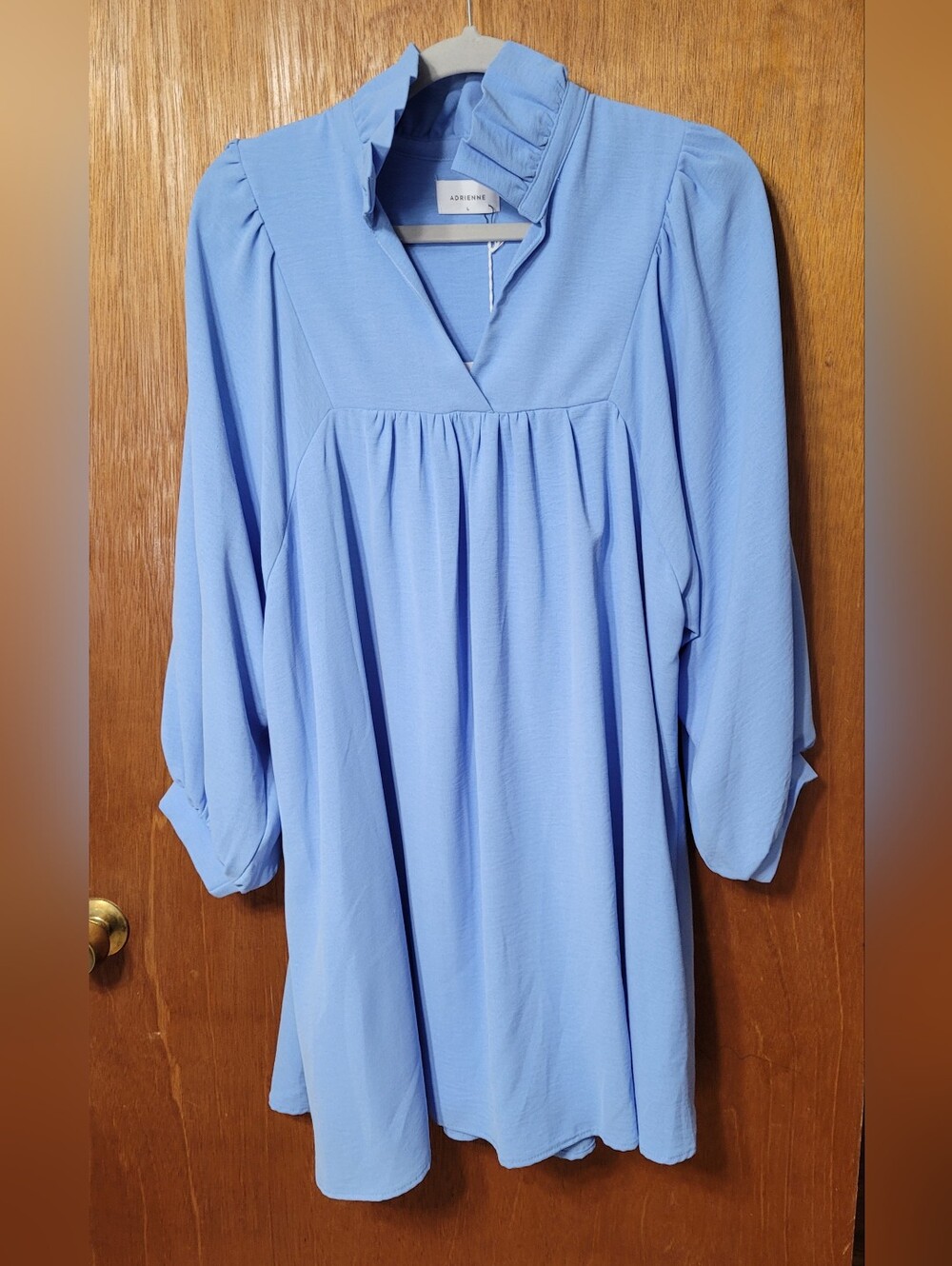 Adrienne Savannah Chambray Blue Dress Size Large NWT (1302)